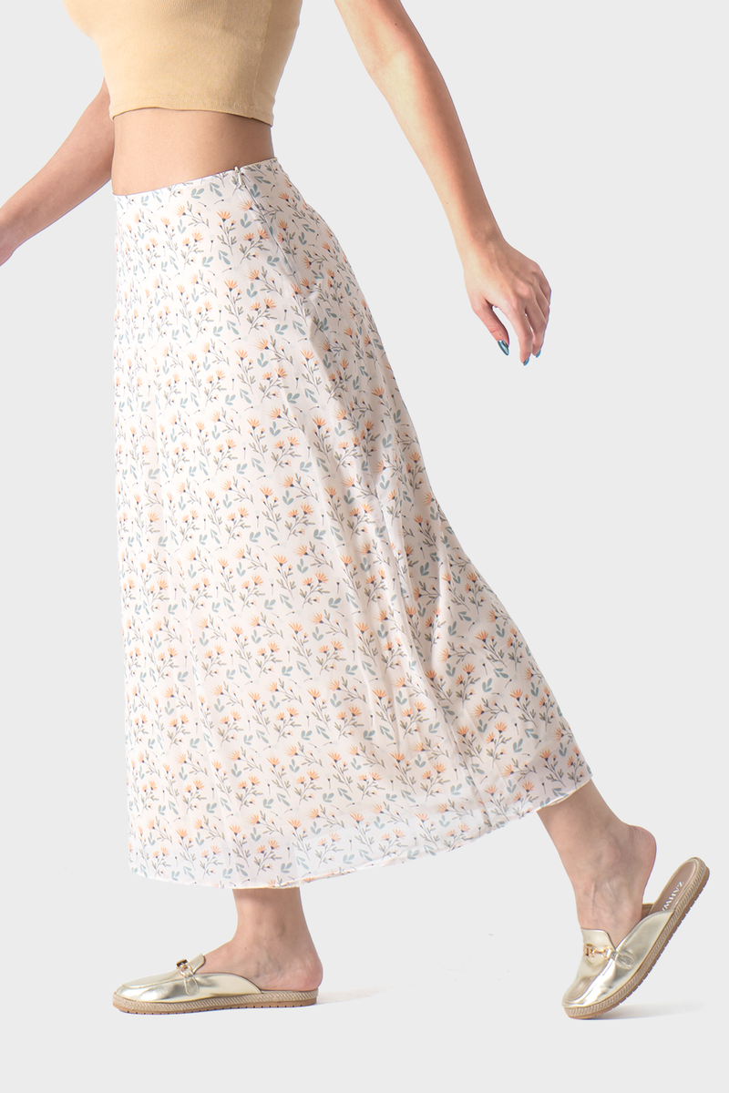 Maxi Floral Printed Skirt