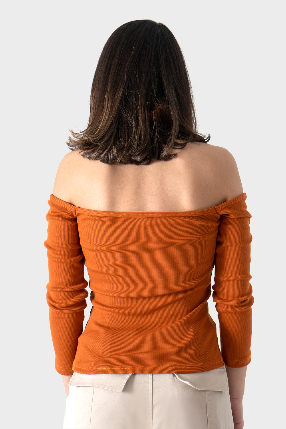 halter neck cold shoulder top