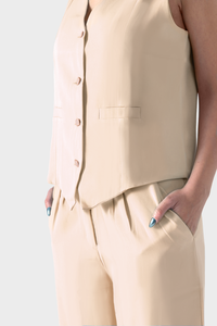 Beige Vest Suit