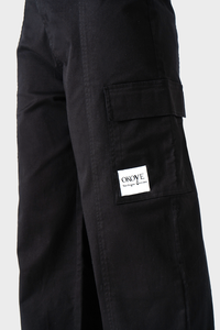 Black Wide Leg Cargo Pants