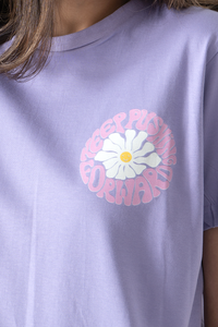 Lavender Flower Printed Short Sleeves T-Shirt