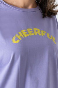 Lavender Printed Oversized T-Shirt