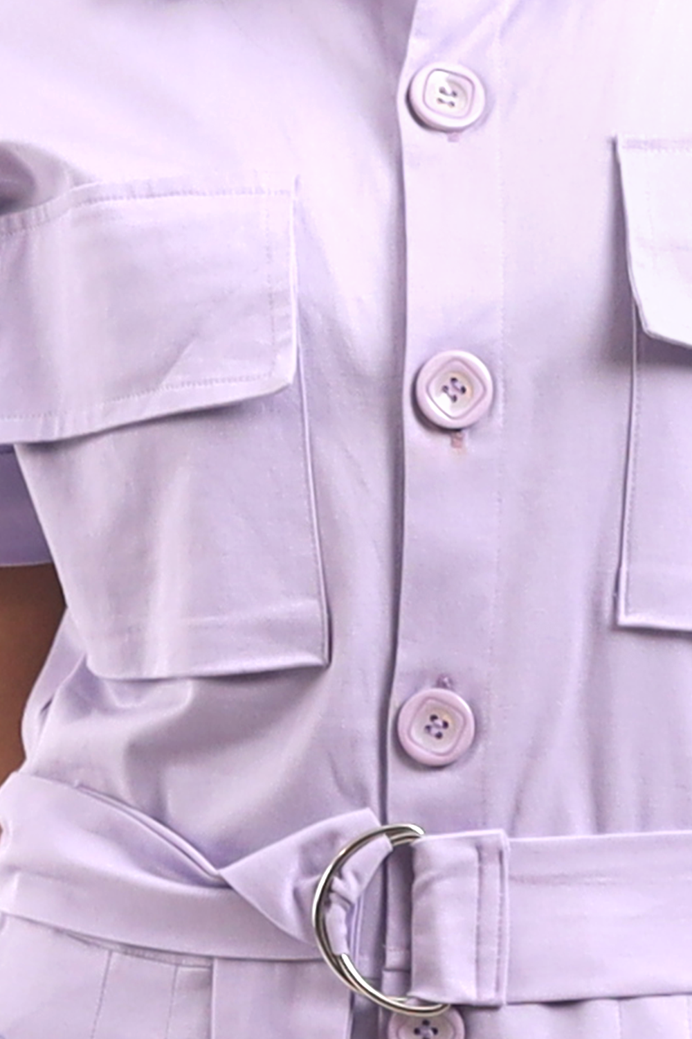 Light Lavender Front Pockets Jumpsuit