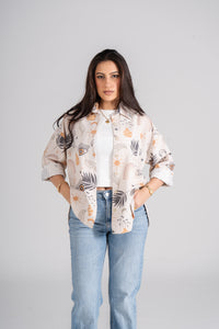 Printed Long Sleeve Turkish Linen Shirt