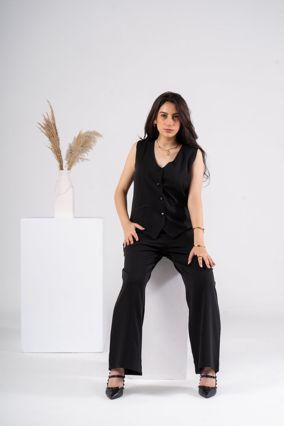 Black Vest Suit