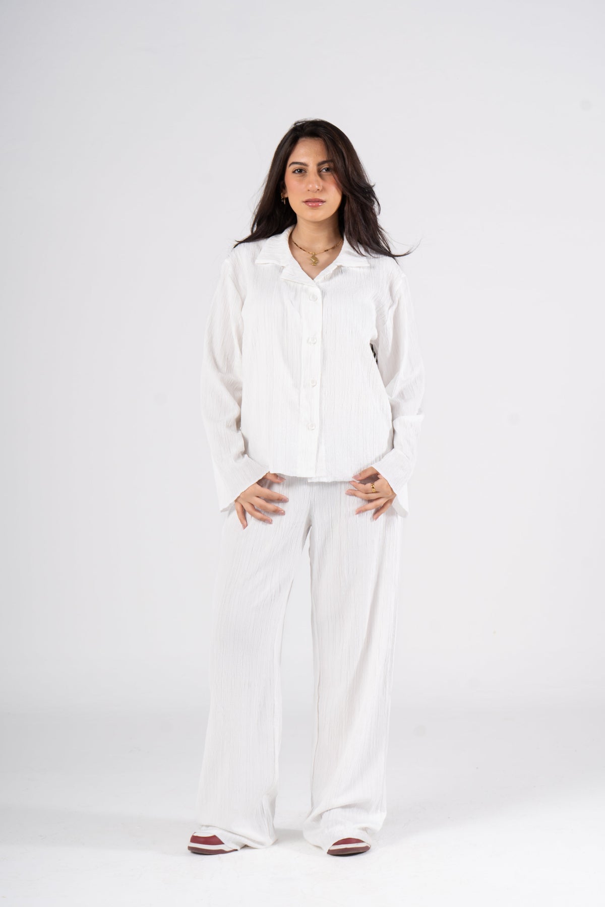 White Long Sleeves Set