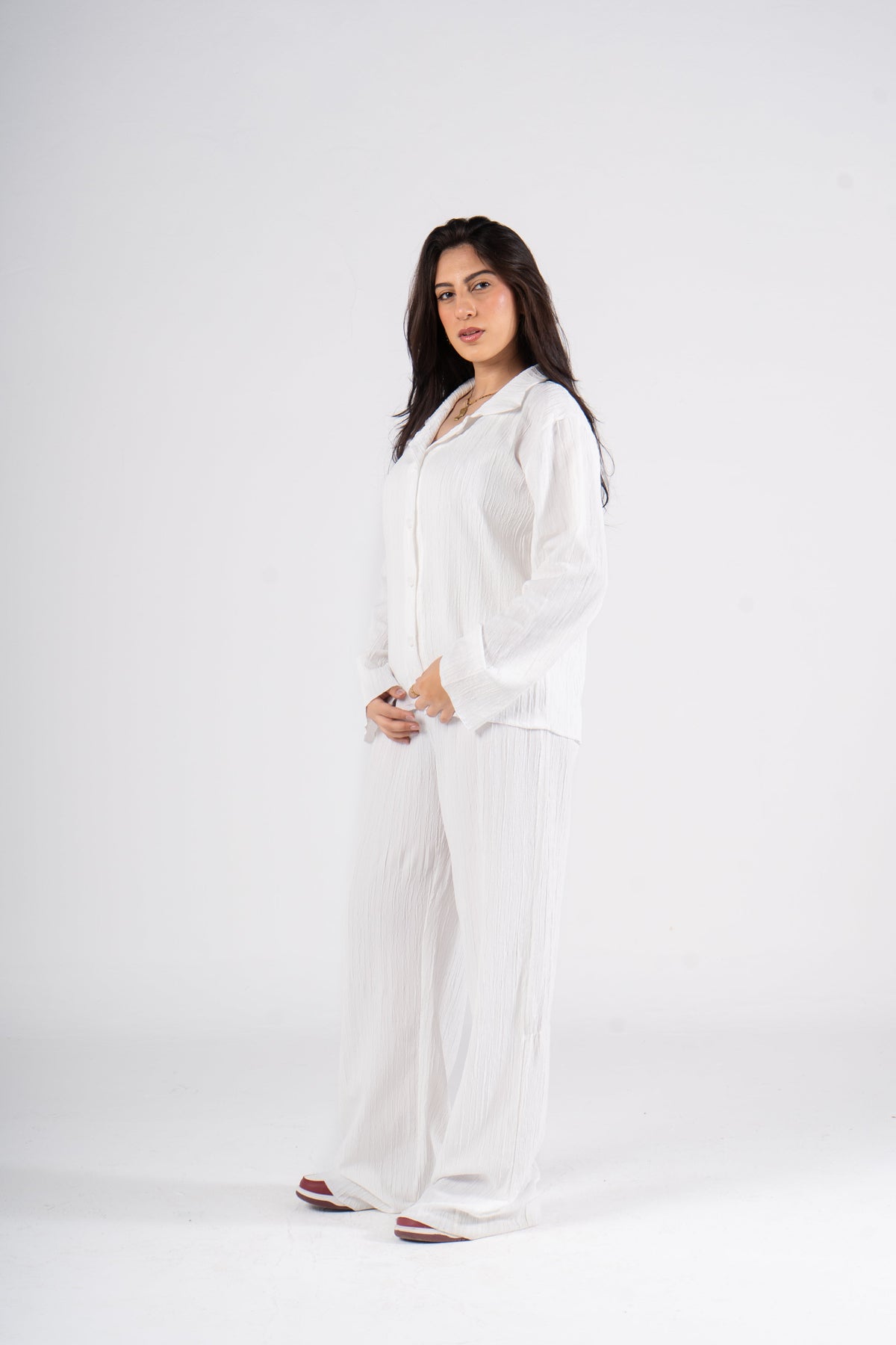 White Long Sleeves Set