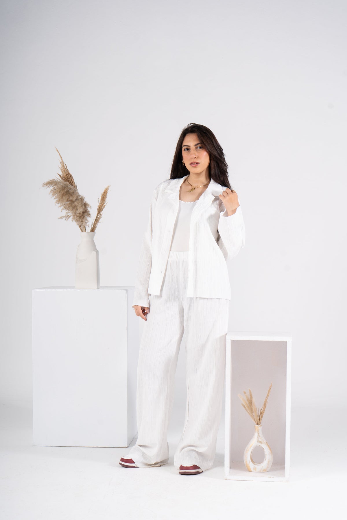 White Long Sleeves Set