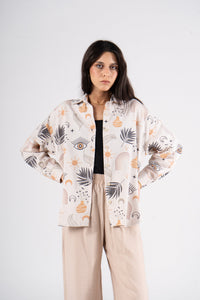 Printed Long Sleeve Turkish Linen Shirt