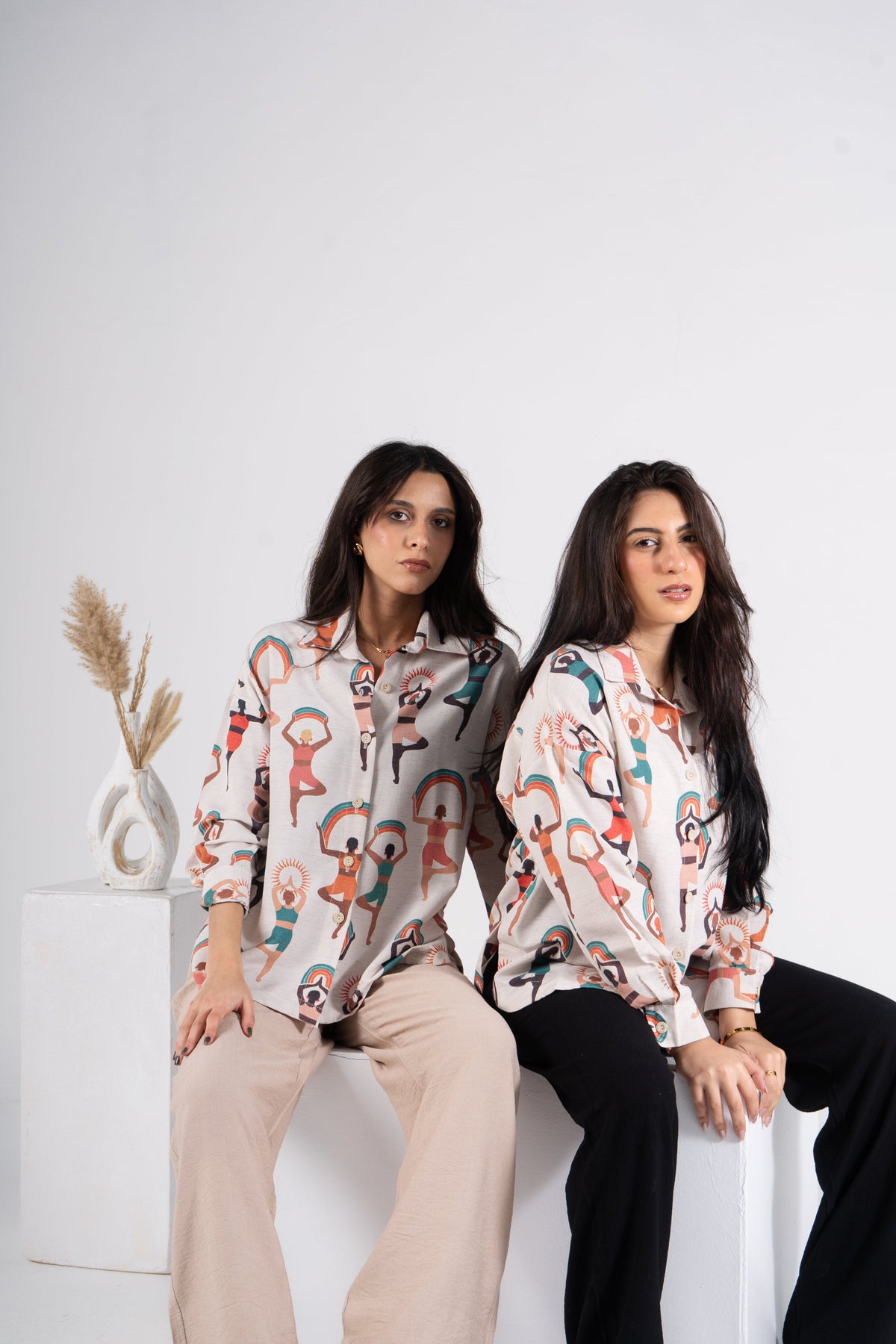 Printed Long Sleeves Turkish Linen Shirt