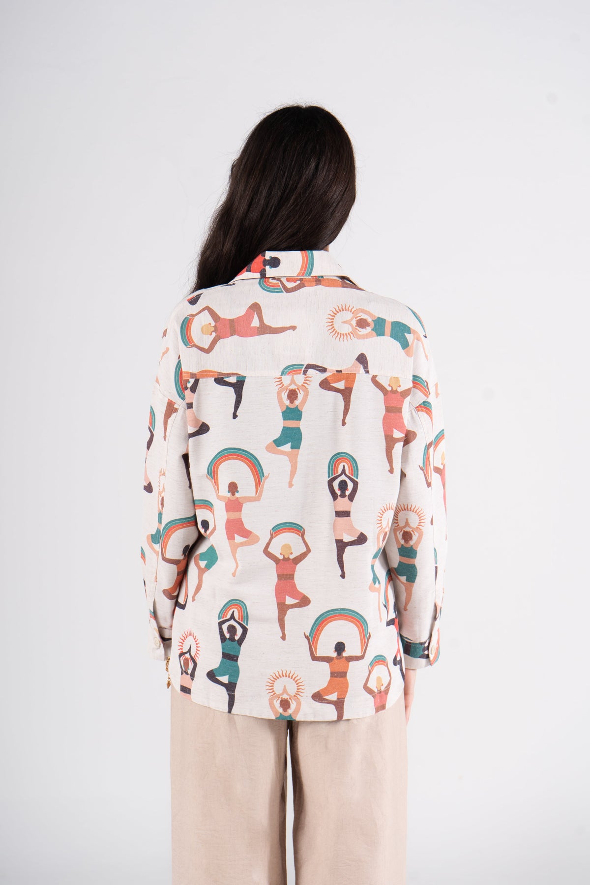 Printed Long Sleeves Turkish Linen Shirt