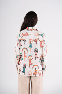 Printed Long Sleeves Turkish Linen Shirt