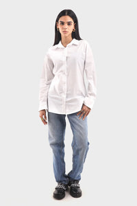 White Rounded Trim Shirt