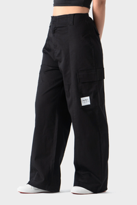 Black Wide Leg Cargo Pants